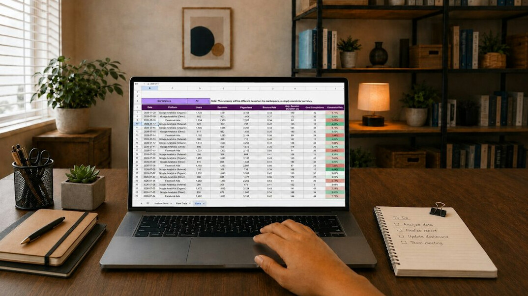 person reviewing budget on laptop