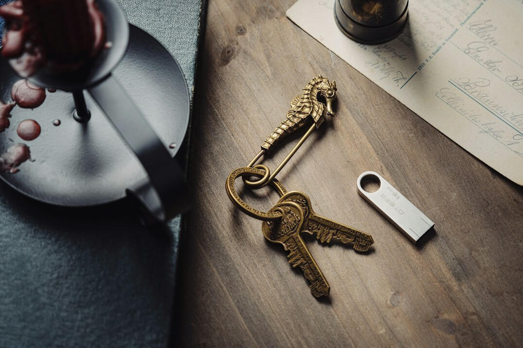 house keys on table