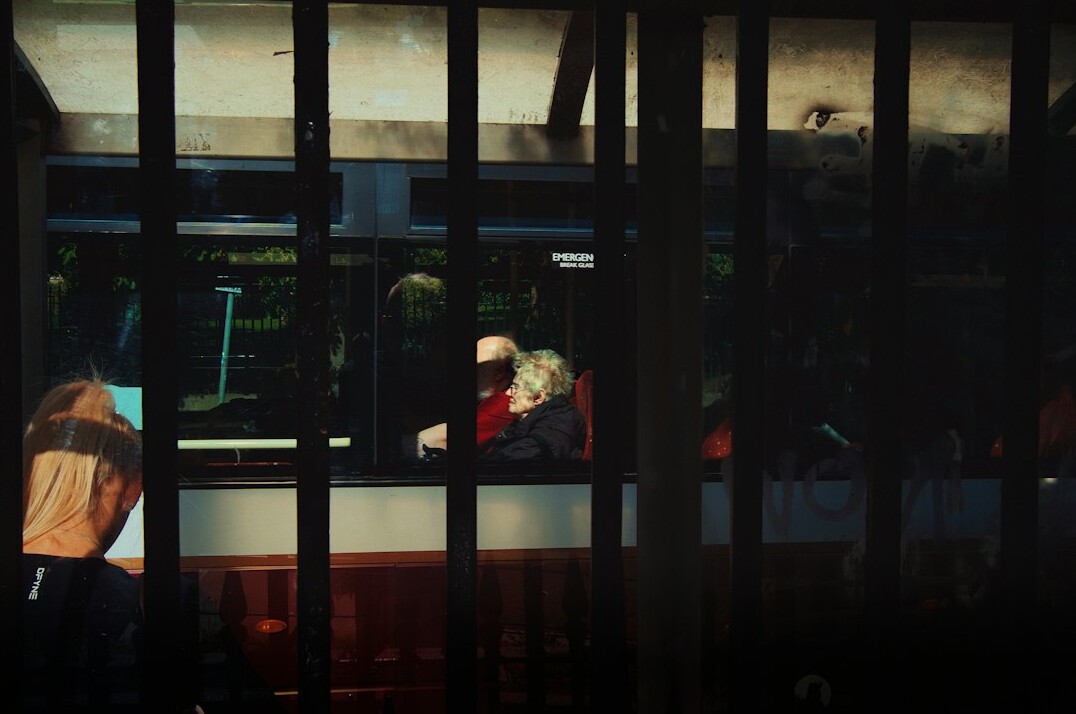 senior couple traveling